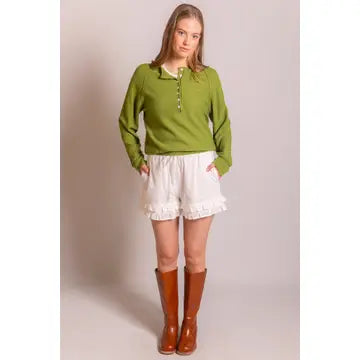 Olive Henley Sweater