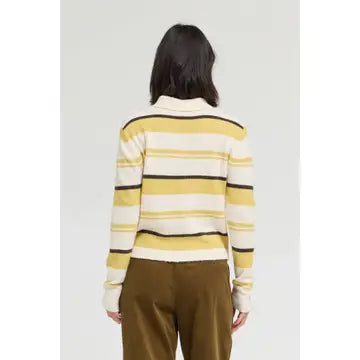 Multi Striped Collared Sweater