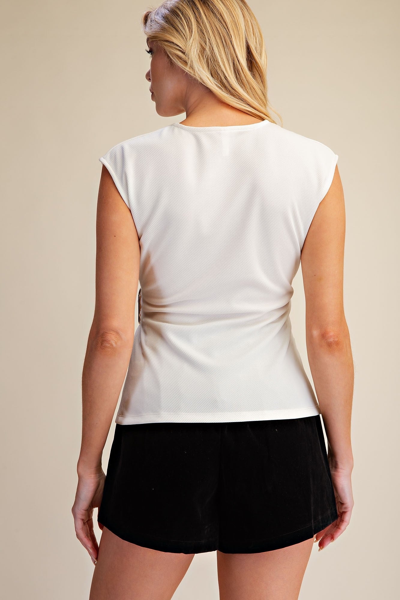 Wrap Top with Gold Detail