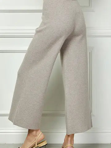 Mocha Set - Boxy Top W/ Cropped Wide Pants