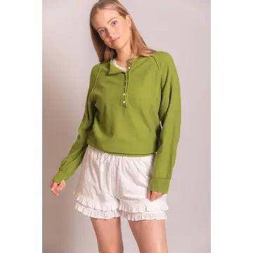 Olive Henley Sweater