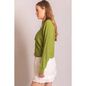 Olive Henley Sweater