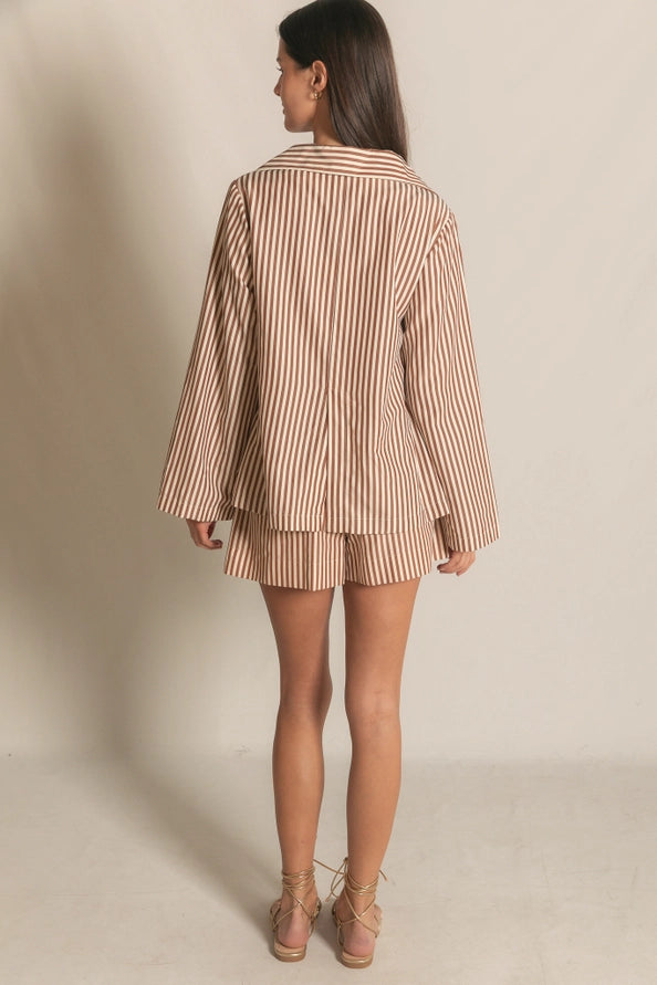 Striped Poplin Top