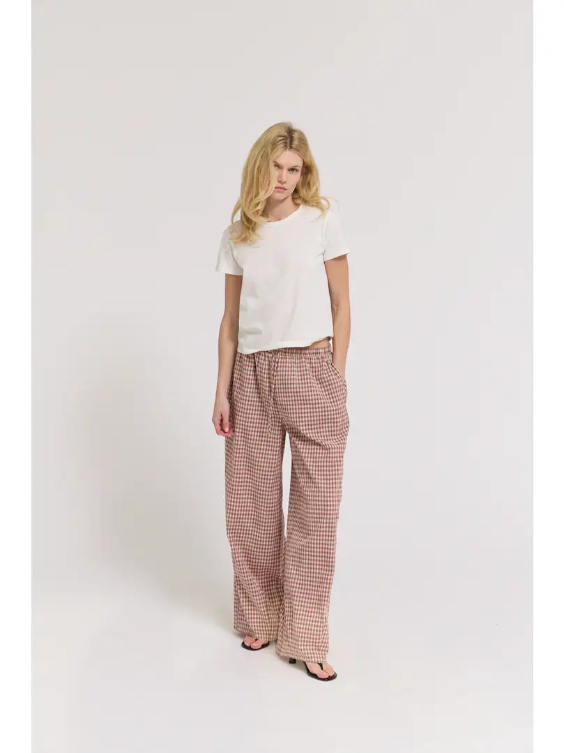 Relaxed Fit Eyelet Pants