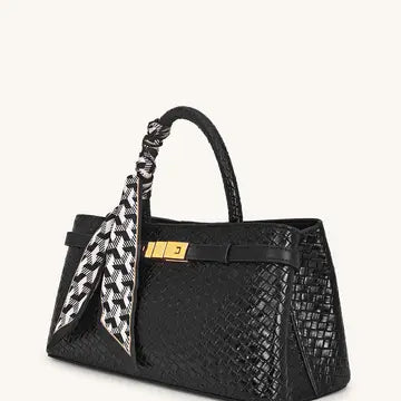 Black Braided Handbag