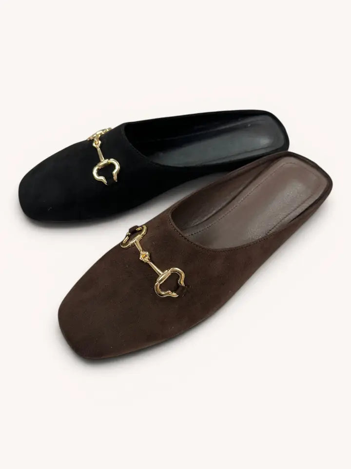 Chocolate Suede Mule