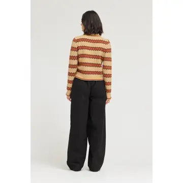 Diamond Knit Polo Collared Sweater