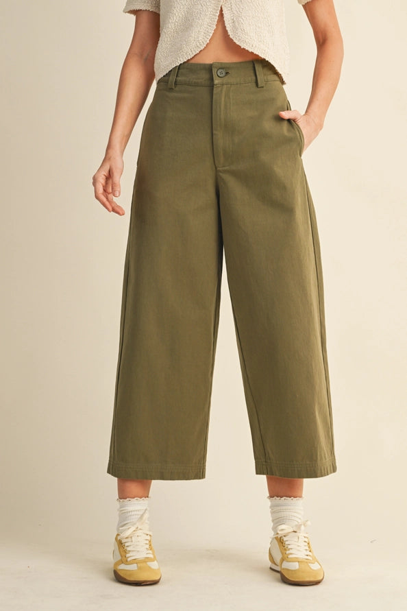 Woven Crop Pants