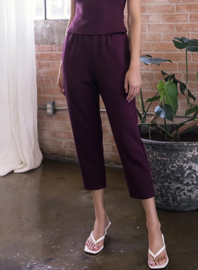 Port Butter Modal Waist Band Ankle Pants