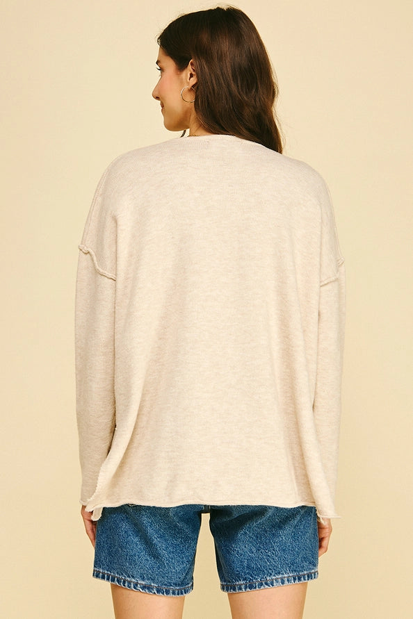 V-Neck Sweater Oatmeal