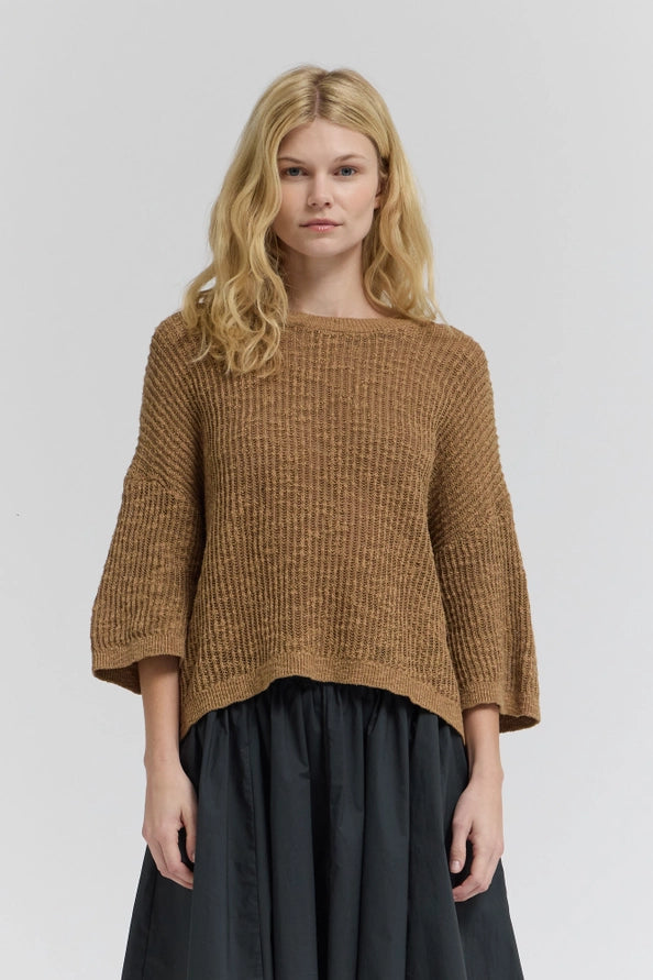 Textured Knit Tee - Twig