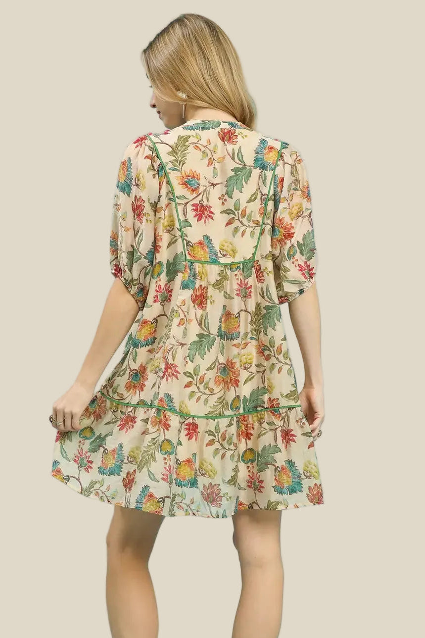 Floral Tiered Babydoll Dress