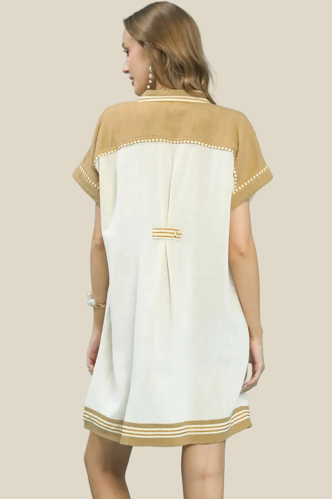 Oatmeal Button up Dress
