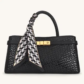 Black Braided Handbag