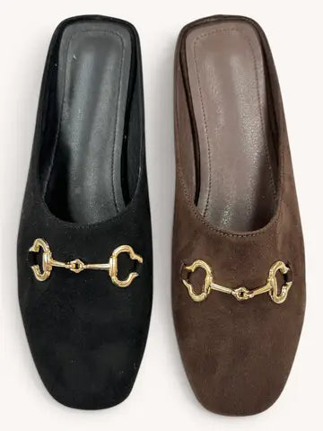 Chocolate Suede Mule