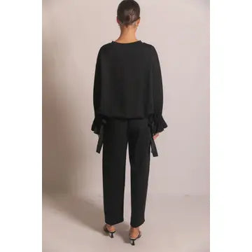 Adjustable Waist Pullover Top