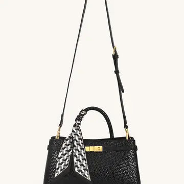 Black Braided Handbag