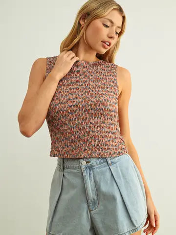 Multi Color S/L Knit Top