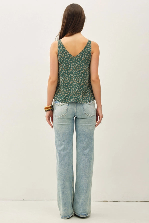 Floral Ruffle Tank