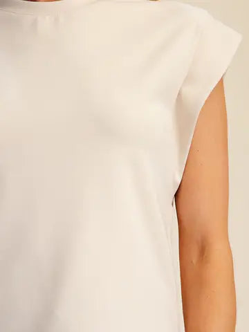 Beige Drop Shoulder Top