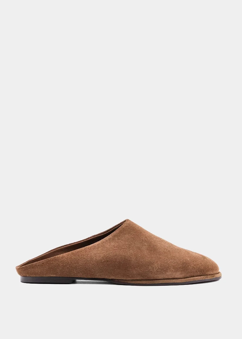Taupe Suede Mule