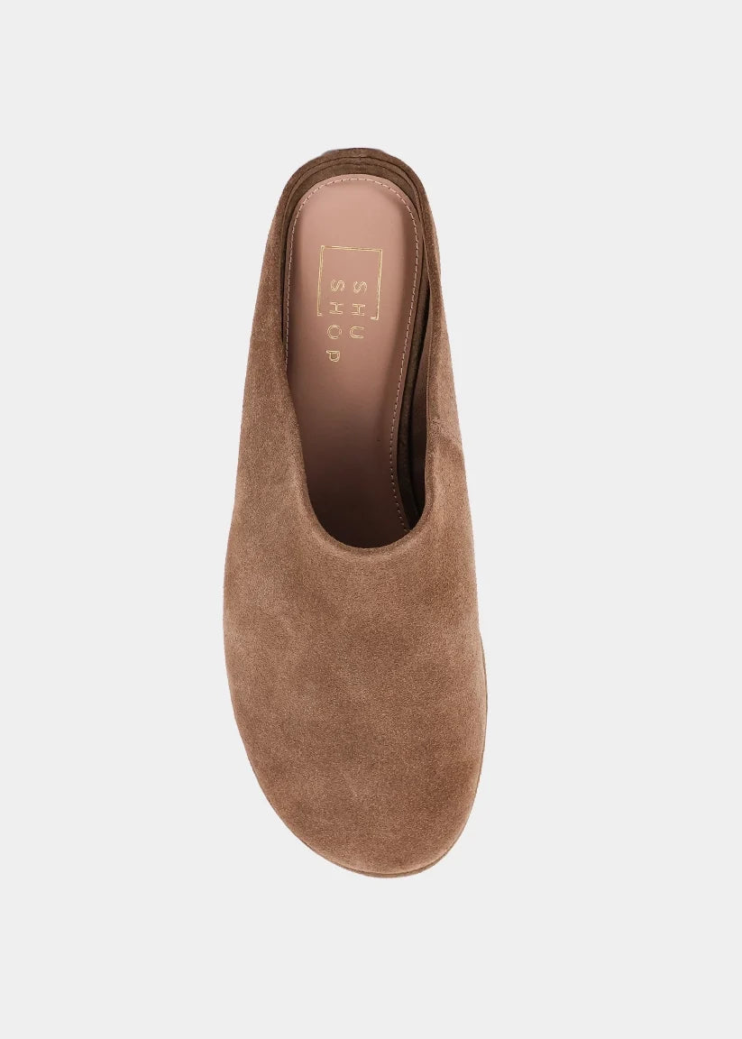 Taupe Suede Mule