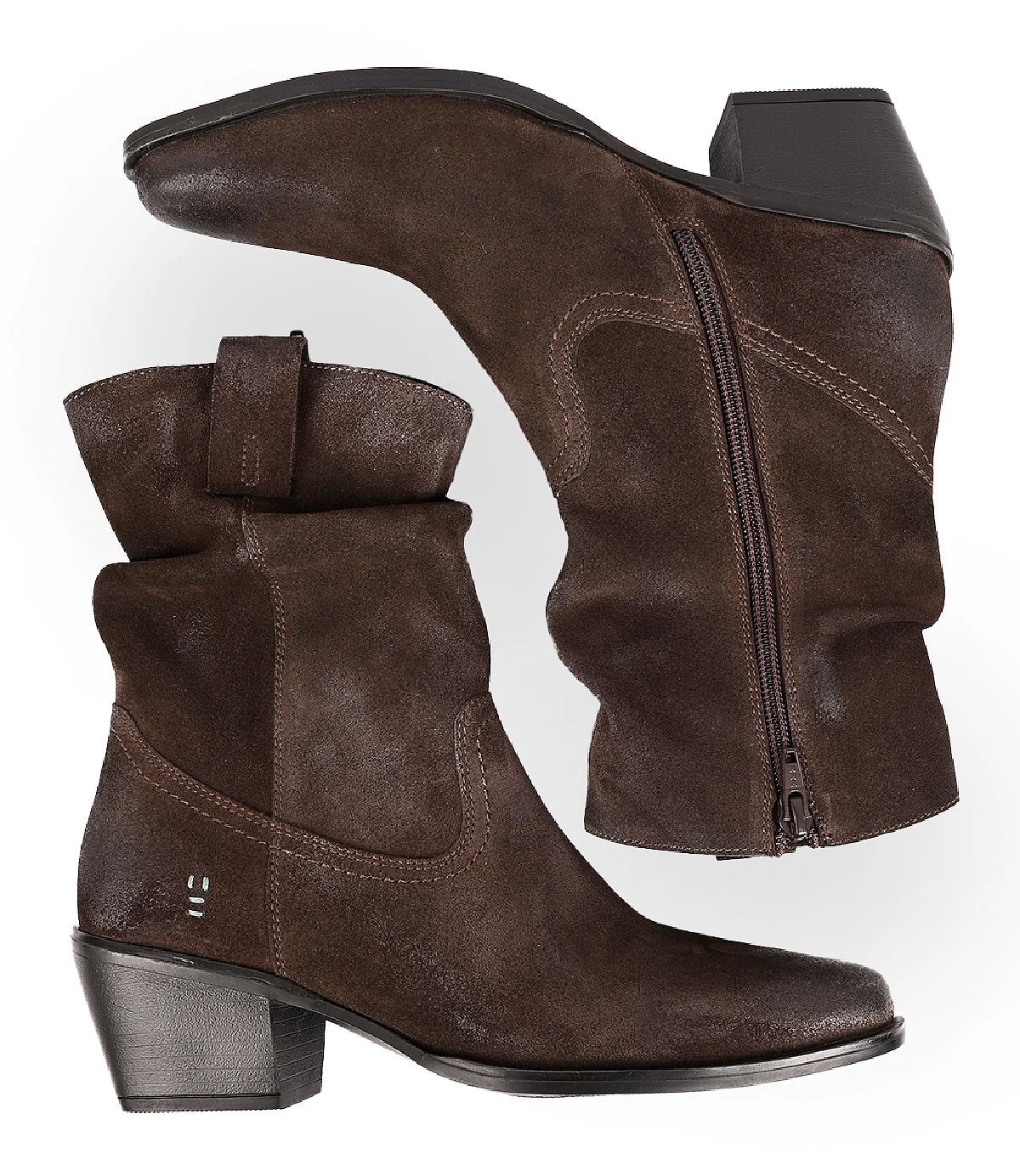Dark Brown Suede Slouch Boot