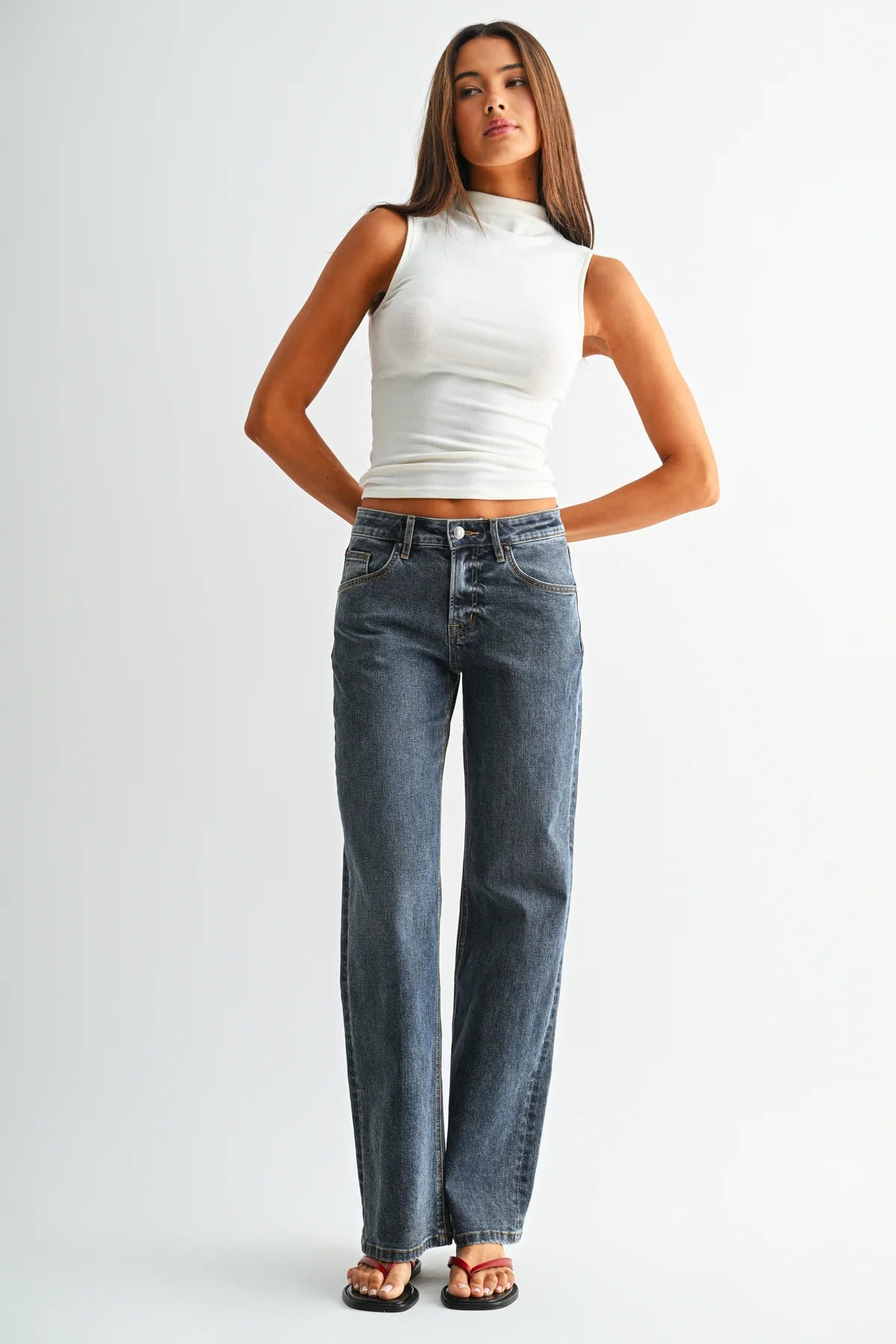 Mid Rise Wide Leg - MICA