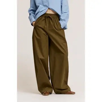 Green Barrel Leg Pants