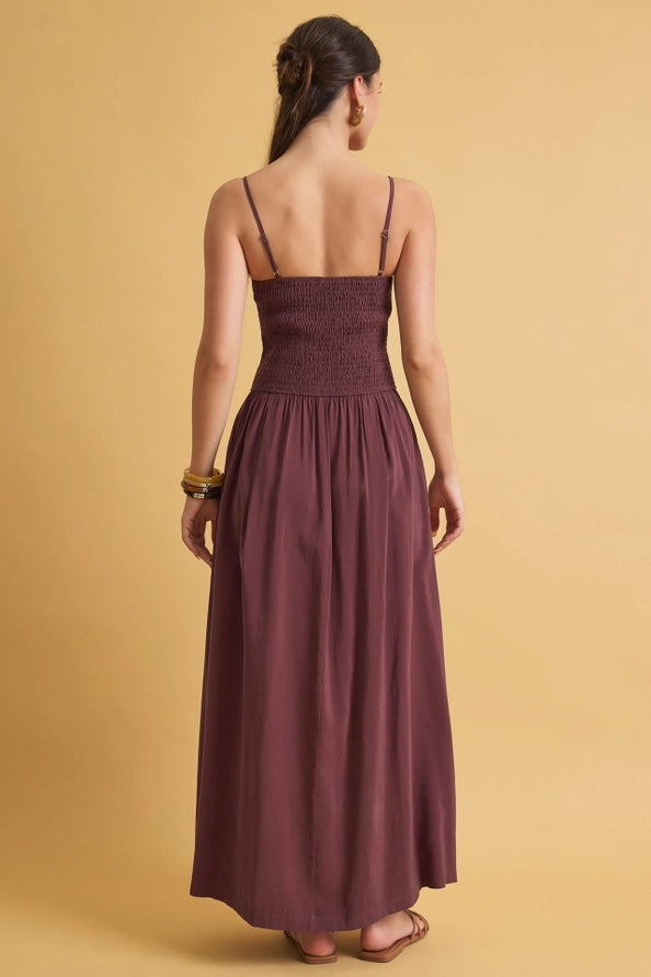 Smocked Midi Tank Dress