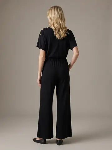 Black Set - Gold Button Trim