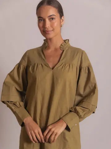 Martini Green Linen Mini Dress