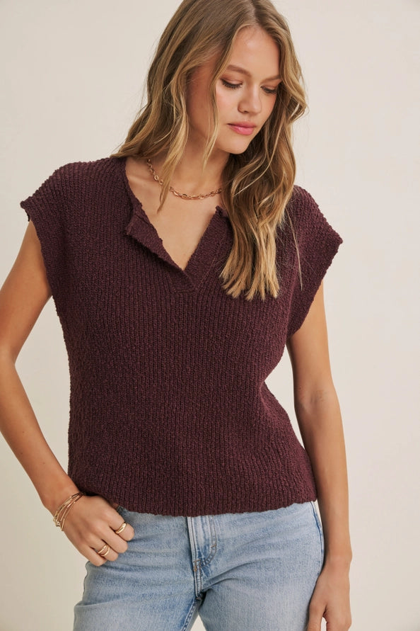 Cotton Short Sleeve Sweater