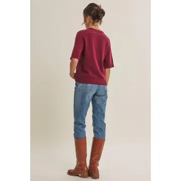 Sangria Soft Raglan Sleeve Sweater