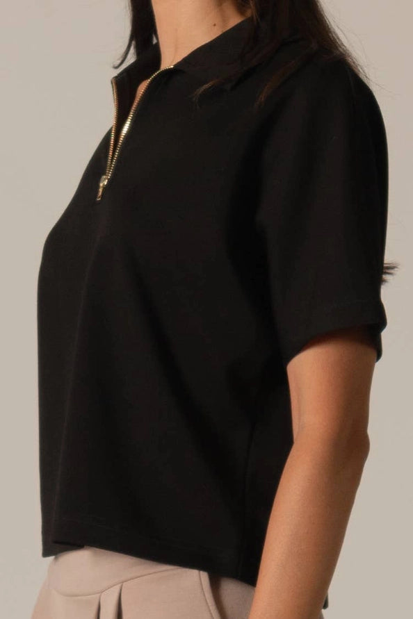 Butter Short Sleeve Quarter Zip