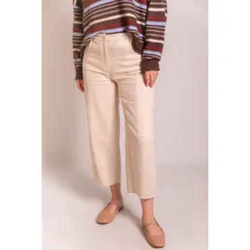 Cropped Ramie Trousers