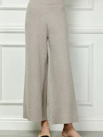 Mocha Set - Boxy Top W/ Cropped Wide Pants