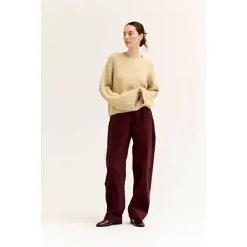 Vino Mide Rise Corduroy Barrell Pants