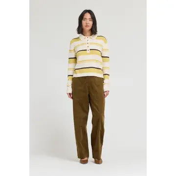 Multi Striped Collared Sweater