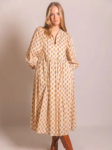 Amber Billowy Sleeve Midi Dress