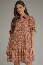 Floral Print Puff Sleeve Mini Dress