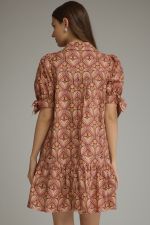 Floral Print Puff Sleeve Mini Dress