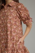 Floral Print Puff Sleeve Mini Dress