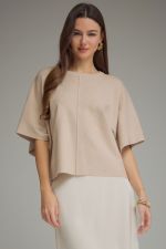 Oatmeal SS Knit Sweater