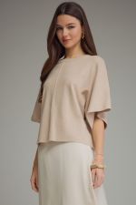 Oatmeal SS Knit Sweater