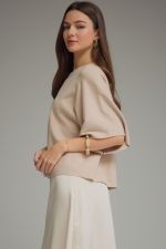 Oatmeal SS Knit Sweater