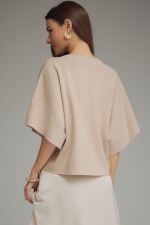 Oatmeal SS Knit Sweater