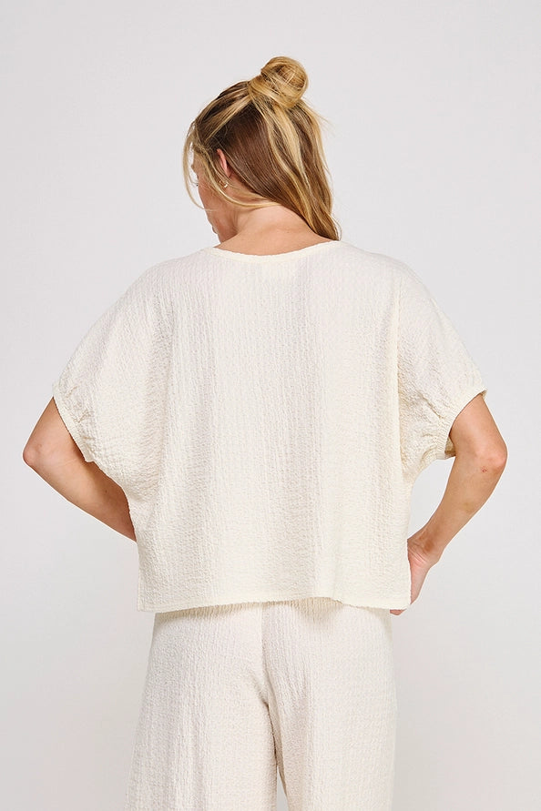 Textured Knit Cream Set