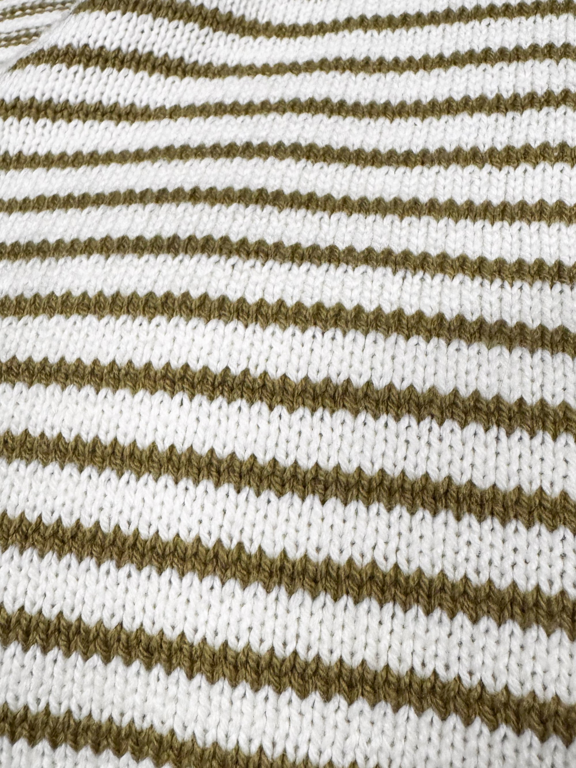Olive Stripe Sleeveless Sweater